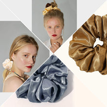 Load image into Gallery viewer, Scrunchies Hair Ties for Women Big Silk Satin Scrunchie Large Oversized Ligas Para el Cabello De Mujer Decorations Cute Jumbo Coth Ponytail Hair Scrunchy Giant Purple Hair Accessories Gift for Girls - Ivyu Beauty