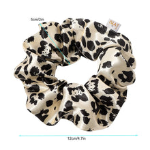 Load image into Gallery viewer, Silk Scrunchies Hair Ties Scrunchie for Girls Women Satin Big Large Cheetah Scrunchy Cute Hairties For Thick Curl Hair No Crease Hair Accessories Soft Ropes Ponytail Holder No Hurt Your Hair Leopard Black Pink Gray - Ivyu Beauty