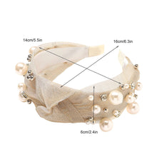 Load image into Gallery viewer, Headbands for Women Head Bands - Pearl Beaded Headband Diademas Para Mujer De Moda Hair Accessories Knotted Hairbands for Girls No Slip Fashion Cute Top Knot Headband Gift for Women Black Gray Beige - Ivyu Beauty