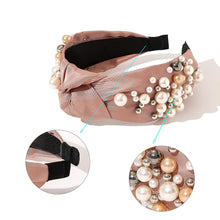 Load image into Gallery viewer, Ivyu Fashion Pearl Knotted Headbands for Women - Wide No Slip Diademas Para Mujer De Moda 2025 Head Bands Large Accessories Gift for Girl - Ivyu Beauty