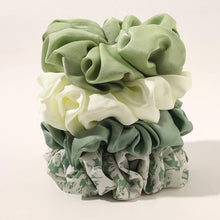 Load image into Gallery viewer, Scrunchies Hair Ties for Women - Big Silk Satin Scrunchie Exra Large Jumbo Gaint Oversized Cute Chiffon Scrunchy for Curl Thick Hair Green Ligas Para el Cabello De Mujer Decorations Gift for Girls - Ivyu Beauty