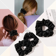 Load image into Gallery viewer, Scrunchies Hair Ties Satin Scrunchies Soft than Silk Scrunchies Elastics Bands Ponytail Holder Pack of Neutral Scrubchy Hair Accessories Women Girls (8pcs) - Ivyu Beauty