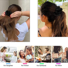 Load image into Gallery viewer, Scrunchies Hair Ties Satin Scrunchies Soft than Silk Scrunchies Elastics Bands Ponytail Holder Pack of Neutral Scrubchy Hair Accessories Women Girls (8pcs) - Ivyu Beauty