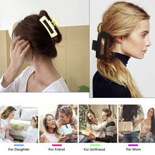 Load image into Gallery viewer, Ivyu Large Plastic Matte Jumbo Nonslip Claw Hair Clips White Black Gray - Ivyu Beauty