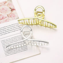 Load image into Gallery viewer, Hair Claw Clips for Women - Big Large Gold Metal Claw Hair Clips Accessories for Girls French Design Fashion Strong Hold Jumbo Jaw Banana Clamps for Thick Long Curly Half Bun Hair Adult Lady (4, Matel Gold) - Ivyu Beauty
