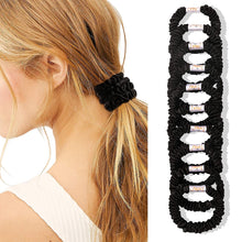 将图片加载到图库查看器,Ivyu Scrunchies Silk Satin Hair Ties Black - Ivyu Beauty
