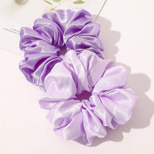 Load image into Gallery viewer, Scrunchies Hair Ties for Women - Big Silk Satin Scrunchie Exra Large Jumbo Gaint Oversized Cute Chiffon Scrunchy for Curl Thick Hair Ligas Para el Cabello De Mujer Hair Accessories Gift for Girls - Ivyu Beauty