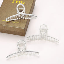 Load image into Gallery viewer, Hair Claw Clips for Women - Big Large Gold Metal Claw Hair Clips Accessories for Girls French Design Fashion Strong Hold Jumbo Jaw Banana Clamps for Thick Long Curly Half Bun Hair Adult Lady (4, Matel Sliver) - Ivyu Beauty