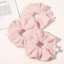 Load image into Gallery viewer, Ivyu Microfiber Hair Drying Scrunchies Towel Fiber - Buns Large Scrunchie for Curl Hair for Bed Shower Warp Wet Anti Frizz Hair Products Absorbent Fast Terry Cloth Scrunchy Gifts For Women Girls Pink - Ivyu Beauty