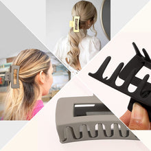 Load image into Gallery viewer, Ivyu Large Plastic Matte Jumbo Nonslip Claw Hair Clips White Black Gray - Ivyu Beauty
