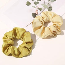 Load image into Gallery viewer, Ivyu Satin Scrunchie Big Hairties (Yellow Series) - Ivyu Beauty