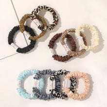 将图片加载到图库查看器,Scrunchies Silk Satin Hair Ties - Small Mini Thin Elestics Ponytail Holder Hair Bands Skinny Scrunchy For Thick Curl Hair No Crease Hair Ties Soft Accessories No Hurt Your Hair for Women and Girls - Ivyu Beauty