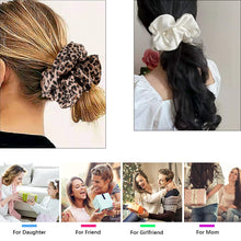 Load image into Gallery viewer, Scrunchies Hair Ties for Women Big Silk Satin Scrunchie Large Oversized Ligas Para el Cabello De Mujer Decorations Cute Jumbo Coth Ponytail Hair Scrunchy Giant Purple Hair Accessories Gift for Girls - Ivyu Beauty