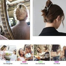 Load image into Gallery viewer, Hair Claw Clips for Women - Big Large Gold Metal Claw Hair Clips Accessories for Girls French Design Fashion Strong Hold Jumbo Jaw Banana Clamps for Thick Long Curly Half Bun Hair Adult Lady (4, Matel Gold) - Ivyu Beauty