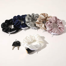 Load image into Gallery viewer, Ivyu 6pcs Pocket Scrunchies with Zipper Stash Scrunchy Hair Ties Satin Silk Scrunchies - Ivyu Beauty