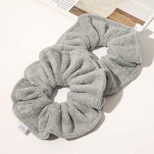 Load image into Gallery viewer, Ivyu Microfiber Hair Drying Scrunchies Towel Fiber Gray - Ivyu Beauty