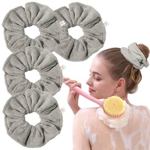 Load image into Gallery viewer, Ivyu Microfiber Hair Drying Scrunchies Towel Fiber Gray - Ivyu Beauty
