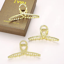 Load image into Gallery viewer, Hair Claw Clips for Women - Big Large Gold Metal Claw Hair Clips Accessories for Girls French Design Fashion Strong Hold Jumbo Jaw Banana Clamps for Thick Long Curly Half Bun Hair Adult Lady (4, Matel Gold) - Ivyu Beauty