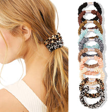 将图片加载到图库查看器,Scrunchies Silk Satin Hair Ties - Small Mini Thin Elestics Ponytail Holder Hair Bands Skinny Scrunchy For Thick Curl Hair No Crease Hair Ties Soft Accessories No Hurt Your Hair for Women and Girls - Ivyu Beauty