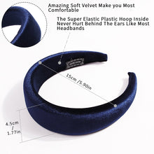 Load image into Gallery viewer, IVYU Headbands for Women Head Bands -Hair Accessories Velvet Padded Cute Beauty Fashion Hairbands Girls Vintage Head Hair Bands Boho Wide Band - Ivyu Beauty
