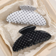 Load image into Gallery viewer, 2 Acetate Hair Claw Clip for Women, 3.8-Inch Black and White Polka Dot Big Hair Clips Strong Hold No Slip Claw Clips for Thick or Thin Hair
