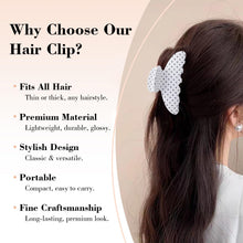 Load image into Gallery viewer, 2 Acetate Hair Claw Clip for Women, 3.8-Inch Black and White Polka Dot Big Hair Clips Strong Hold No Slip Claw Clips for Thick or Thin Hair
