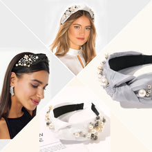 Load image into Gallery viewer, Fashion Pearl Knotted Headbands for Women - Wide No Slip Diademas Para Mujer De Moda 2025 Head Bands Large Accessories Gift for Girl - Ivyu Beauty
