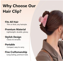 将图片加载到图库查看器，Medium Hair Claw Clips for Women, Strong Hold Non Slip Claw Clips, Jelly Marble Pink and Ivory Hair Clips for Thin Medium Thick Hair, French Jaw Clips Hair Accessories for Women Girls 2 Pack 3.3 Inch
