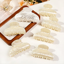 Load image into Gallery viewer, IVYU Bride Claw Hair Clip, Aileam White Acrylic Hair Clip Banana Barrettes, Rhinestone Bride Logo, Bachelorette Party Decorations Bridesmaid Gift Shower Wedding

