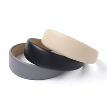 将图片加载到图库查看器，Headbands Women Hair Head Bands - 3 Wide Leather Headband Fashion Cute Hairbands Hair Accessories for Girls and Women Headbands Made of Soft PU - Ivyu Beauty
