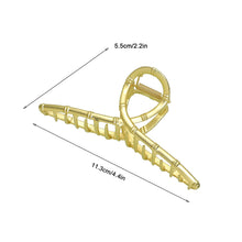 将图片加载到图库查看器，Hair Claw Clips for Women - Big Large Gold Metal Claw Hair Clips Accessories for Girls French Design Fashion Strong Hold Jumbo Jaw Banana Clamps for Thick Long Curly Half Bun Hair Adult Lady (4, Matel Gold) - Ivyu Beauty
