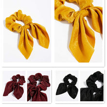 将图片加载到图库查看器，Ivyu Scrunchies Hair Ties Silk Satin Scrunchy - Cute Bow Bunny Ear Hair Elastic Ponytail Holder Bobbles Soft Elegant Elastic Hair Bands with Tail Ribbon - Ivyu Beauty
