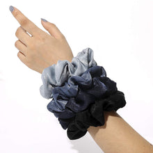Load image into Gallery viewer, Silk Satin Scrunchies Women Hair Ties - Ivyu Big Scrunchy Ponytail Holder No Crease Hair Bands Soft Elastic No Hurt Your Hair for Vsco Girl Women Blue - Ivyu Beauty

