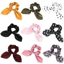 将图片加载到图库查看器，Ivyu Scrunchies Hair Ties Silk Satin Scrunchy - Cute Bow Bunny Ear Hair Elastic Ponytail Holder Bobbles Soft Elegant Elastic Hair Bands with Tail Ribbon - Ivyu Beauty
