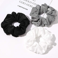 Load image into Gallery viewer, Silk Satin Scrunchies Women Hair Ties - Ivyu Big Scrunchy Ponytail Holder No Crease Hair Bands Soft Elastic No Hurt Your Hair for Vsco Girl Women White Black Gray Pink - Ivyu Beauty
