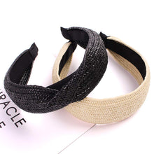 将图片加载到图库查看器，Ivyu Headbands Women Hair Head Bands - Ivyu Knotted Turban Cute 4 Headbands Straw Boho Twist Hair bands for Women’s hair Wide Thick Top Knot Hairbands For Girls Beauty Product Beech Accessories - Ivyu Beauty
