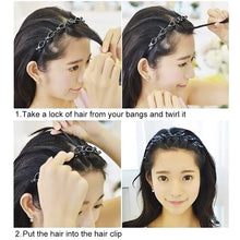 Load image into Gallery viewer, Ivyu Headbands for Women Head bands Hair Bands for Girls Thin Plastic Headband with Clips, Fashion Braided Headbands Double Layer Twist Plait Hair Tools, Double Bangs Hairstyle Hairpin for Work out - Ivyu Beauty
