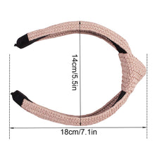 将图片加载到图库查看器，Ivyu Headbands Women Hair Head Bands - Ivyu Knotted Turban Cute 4 Headbands Straw Boho Twist Hair bands for Women’s hair Wide Thick Top Knot Hairbands For Girls Beauty Product Beech Accessories - Ivyu Beauty
