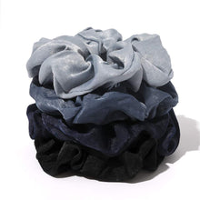 Load image into Gallery viewer, Silk Satin Scrunchies Women Hair Ties - Ivyu Big Scrunchy Ponytail Holder No Crease Hair Bands Soft Elastic No Hurt Your Hair for Vsco Girl Women Blue - Ivyu Beauty
