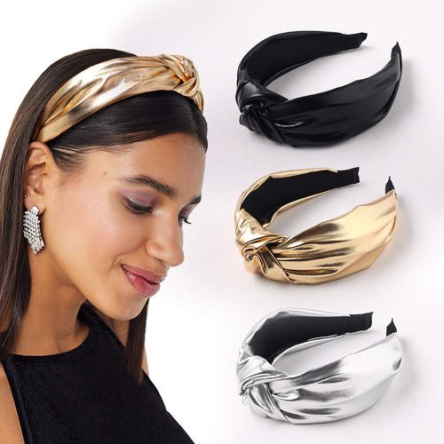 Headbands Women Hair Head Band- Knotted Wide Turban headband Fashion Cute Hairbands Hair Accessories for Girls and Women (YHHFG-017) - Ivyu Beauty