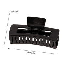 Load image into Gallery viewer, Hair Claw Clips for Women - Large Plastic Matte Jumbo Nonslip Claw Hair Clips Accessories for Girls Fashion Strong Hold French Rectangle Hair clips for Thick Long Curly Jaw Clips Black Series - Ivyu Beauty
