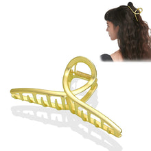 Load image into Gallery viewer, Ivyu Hair Claw Clips for Women - Nonslip Large Gold Metal Barrettes Matte Claw Hair Clips Accessories for Girls French Fashion Strong Hold Jumbo No Damage Hairclips for Thick Long Curly Hair Clips
