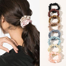 Load image into Gallery viewer, Scrunchies Silk Satin Hair Ties - Elestics Ponytail Holder Hair Bands Small Scrunchy For Thick Curl Hair No Crease Hair Ties Accessories Soft Ropes No Hurt Your Hair for Women and Girls - Ivyu Beauty
