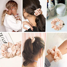 将图片加载到图库查看器，Ivyu Pink Scrunchy for Girls Women Thick Hair Cute Hairties
