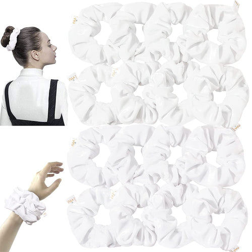 Velvet Scrunchies Hair Ties Women - Ivyu16 Pack White Big Cute Scrunchy Vsco Girl Stuff Scrunchie Holder Gift for Women Hair Ties Elastic Bands - Ivyu Beauty