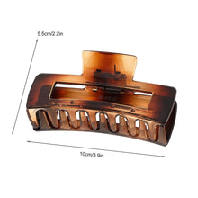 Load image into Gallery viewer, Ivyu Large Plastic Matte Jumbo Nonslip Claw Hair Clips Clear Brown Beige - Ivyu Beauty

