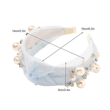 Load image into Gallery viewer, Ivyu Headbands Knotted 3 Pearl Headband Pink Blue Beige - Ivyu Beauty
