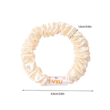 Load image into Gallery viewer, Ivyu Small Scrunchies Silk Satin Hair Ties Beige
