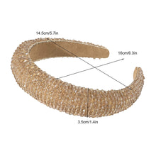 Load image into Gallery viewer, Ivyu Rhinestone Headbands for Women Girls Jeweled Padded Head Bands Glitter Diademas Para Mujer De Moda Hair Accessories Girls No Slip Fashion Cute Champagne Headband for Outfits Wedding Party - Ivyu Beauty
