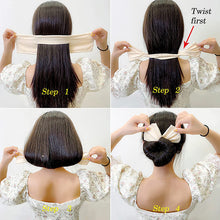 将图片加载到图库查看器，Ivyu Deft Bun Maker for Hair - Magic Diy French Twist Wire Hair Bun Maker Clip Fast Bun Hair Tool Accessories For Women Girls Large Elastics Hair Bands Bow Scrunchies Chignon Maker No Damage Hair Ties - Ivyu Beauty
